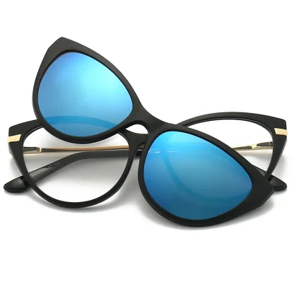 Anti-Glare Cat Eye Clip-Ons with Magnet - Image 3