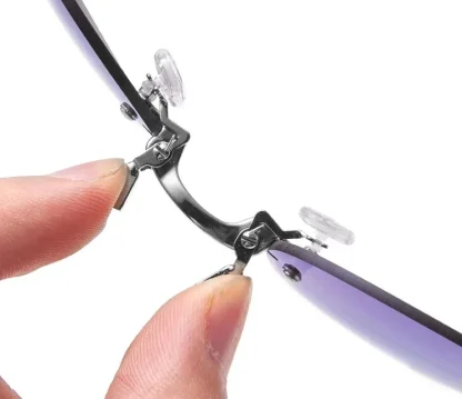 Round Rimless Clip-Ons Nose Sunglasses - Image 5
