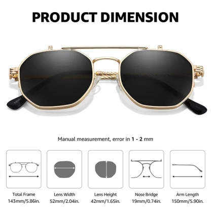 Trendy Clip-On Sunglasses with Frame - Image 4