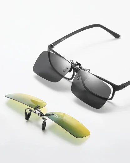 Easy-to-use Rimless Rectangular Clip-Ons