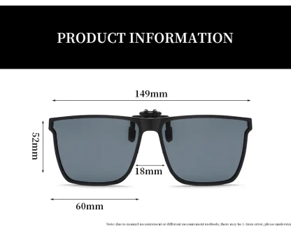 Square Clip-Ons for Sunglasses with Flip-Up - Image 4