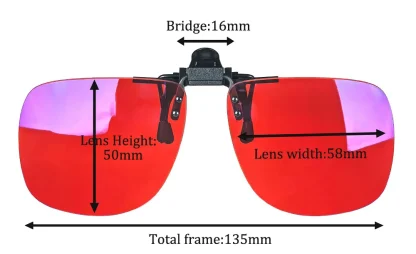 Big Size Square Shape Clip-Ons Sunglasses - Image 3