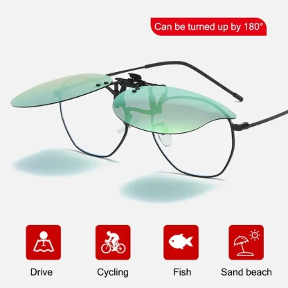 Cat Eye Clip-On for Sunglasses with Flip-up - Image 5