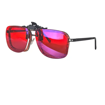 Big Size Square Shape Clip-Ons Sunglasses - Image 15