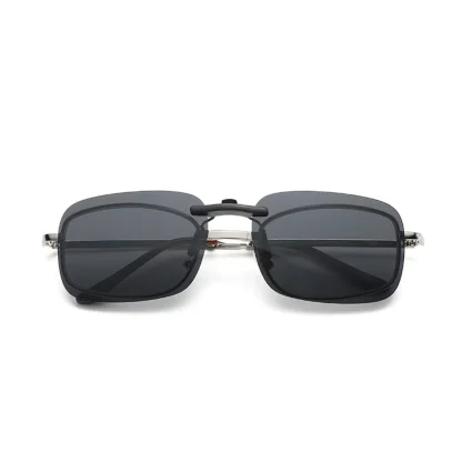 Rimless Rectangular Clip-Ons for Sunglasses - Image 8