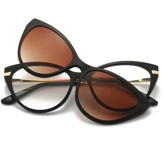 Anti-Glare Cat Eye Clip-Ons with Magnet