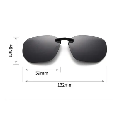 Driving Square Sunglasses Clip-Ons - Image 5