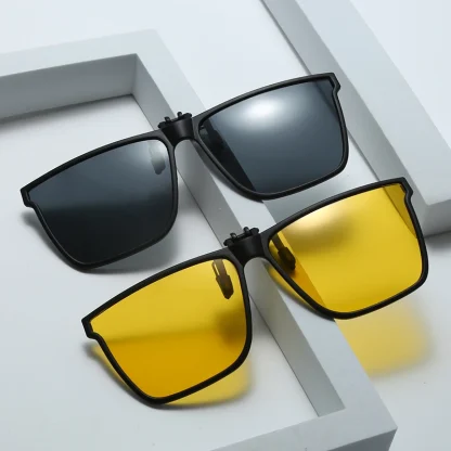 Square Clip-Ons for Sunglasses with Flip-Up - Image 2