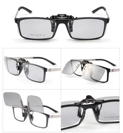 Rectangular Clip-Ons with Flip-Up Design - Image 2