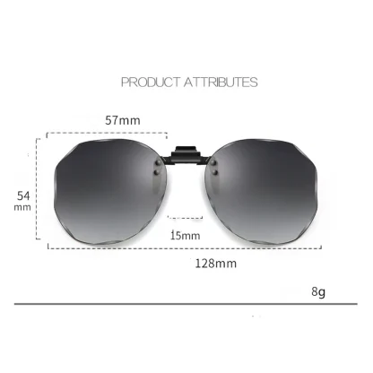 Trendy Sunglasses Clip-Ons with Gradient Design - Image 3