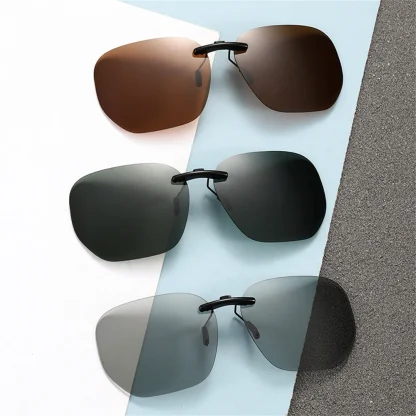 Driving Square Sunglasses Clip-Ons - Image 2