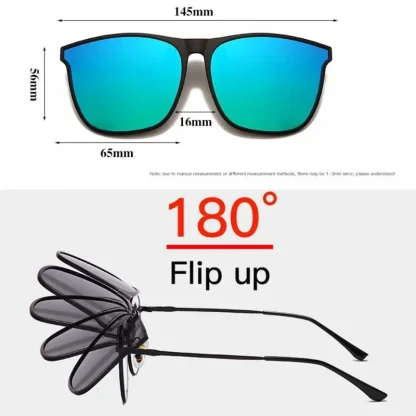 Polarized Clip-Ons Sunglasses with Flip-Up - Image 3