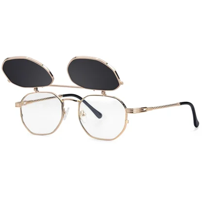 Trendy Clip-On Sunglasses with Frame