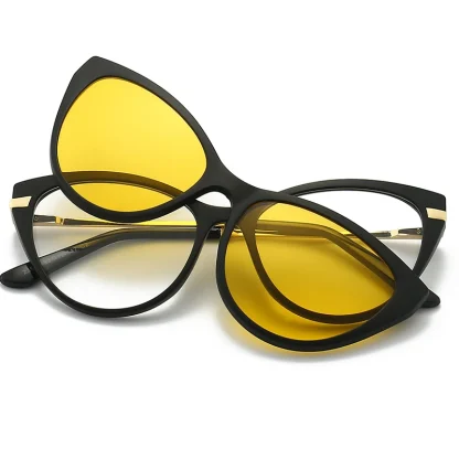 Anti-Glare Cat Eye Clip-Ons with Magnet - Image 5