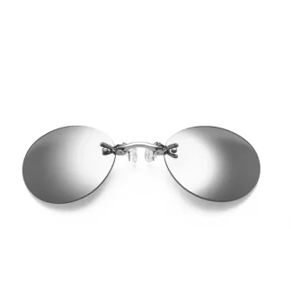 Round Rimless Clip-Ons Nose Sunglasses